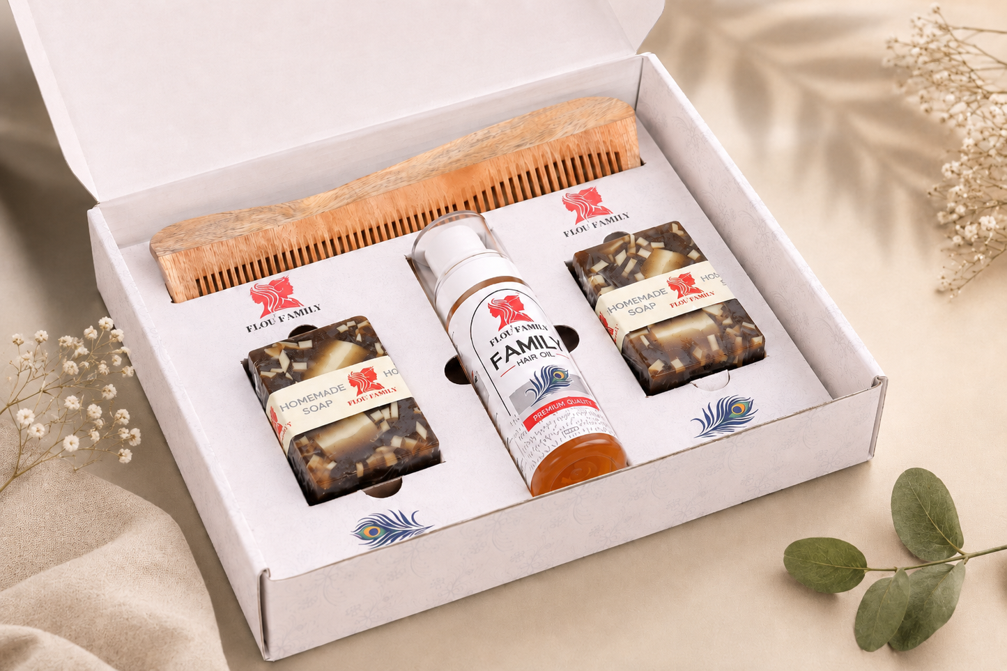 Flou Family Premium Hair Oil Natural Hair Growth & Strength Formula