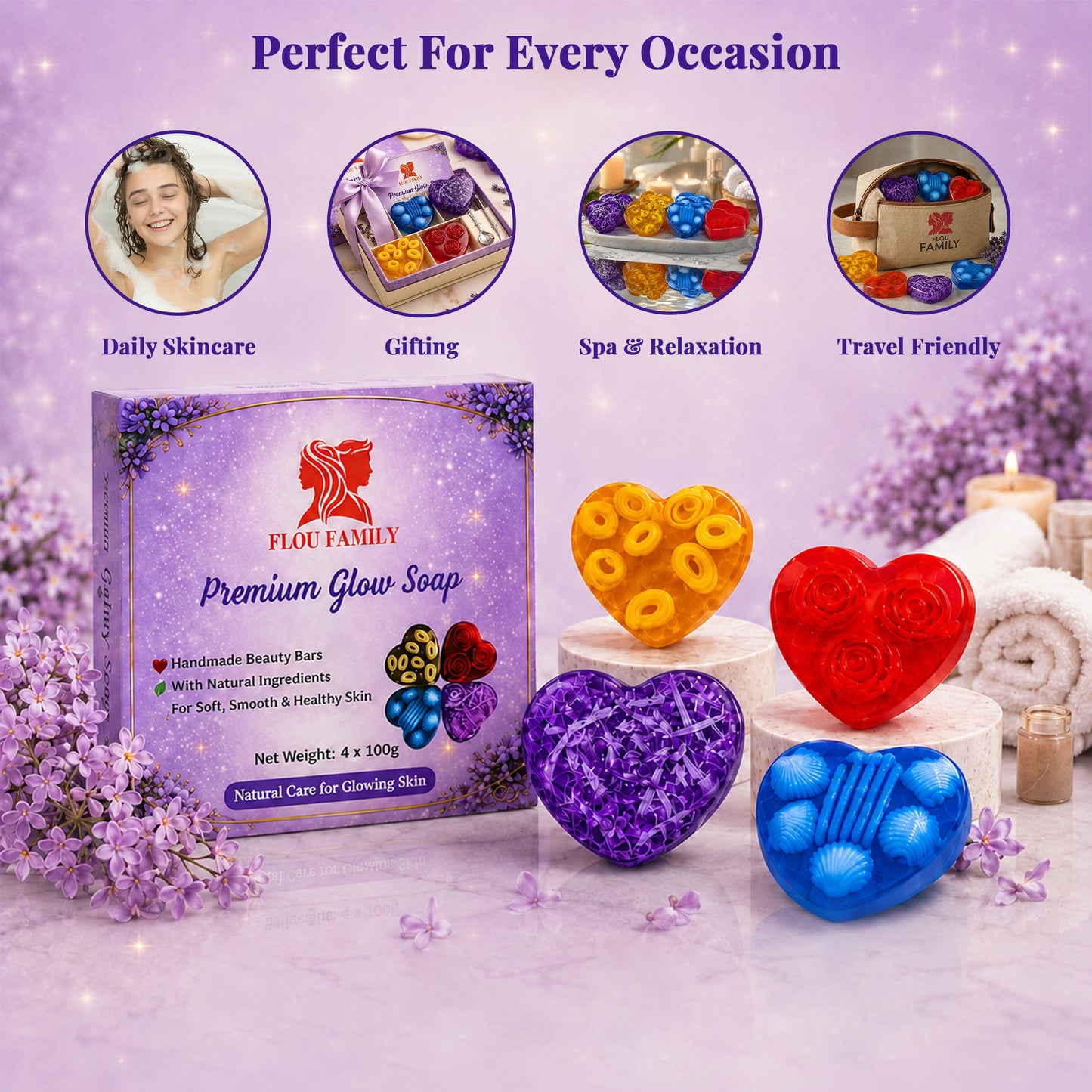 Premium Handmade Glow Soap Collection - Natural Skincare for Healthy & Radiant Skin