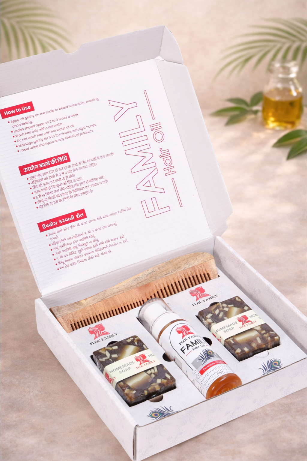 Flou Family Premium Hair Oil Natural Hair Growth & Strength Formula