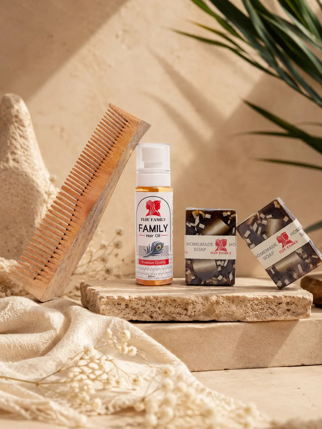 Flou Family Premium Hair Oil Natural Hair Growth & Strength Formula