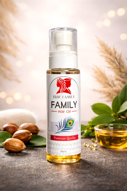 Flou Family Premium Hair Oil Natural Hair Growth & Strength Formula